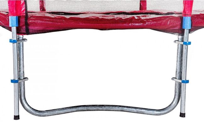 Батут Atleto 435 см з подвійними ногами з сіткою червоний (3 місця), Вуличні батути, Круглі, 180 кг, 435, Китай, Україна