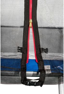 Батут Atleto 435 см з подвійними ногами з сіткою синій (3 місця), Вуличні батути, Круглі, 180 кг, 435, Китай, Україна