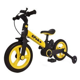 Біговел велосипед трасформер 3в1 Spoko SP-150 чорно-жовтий (42412142)