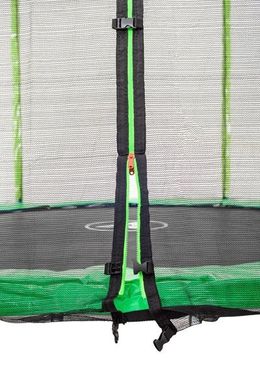 Батут Atleto 312 см з подвійними ногами зелений