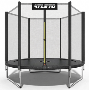 Батут дитячий з сіткою 183 см Atleto чорний (42400450)