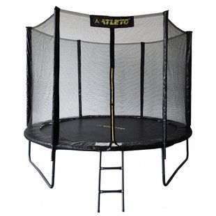Батут з сіткою та драбинкою 312 см Atleto Black (42400583)