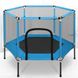 Батут для дітей кімнатний з сіткою Atleto 160 см синій KRB03