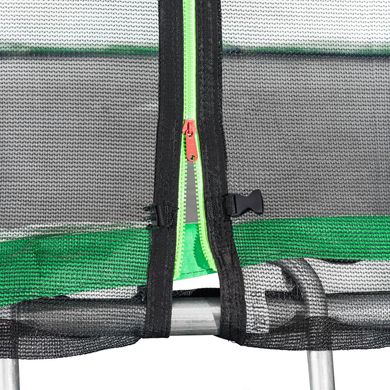 Батут Atleto 490 см з подвійними ногами з сіткою зелений (3 місця), Вуличні батути, Круглі, 180 кг, 490, Китай, Україна