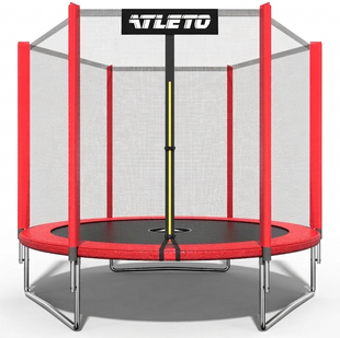 Батут дитячий з сіткою 183 см Atleto червоний (42400452)